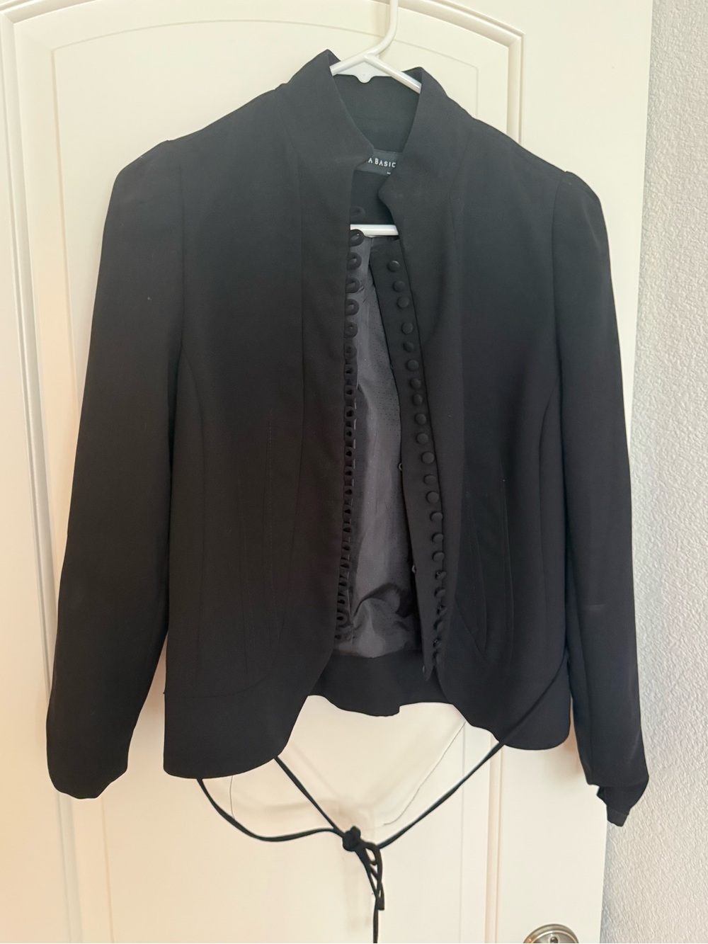 Zara Black Women's Tailored Button-Front Jacket